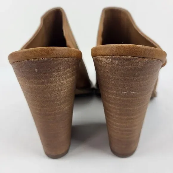 ABOUND Maya Block Heel Mules Shoes Womens Pointed Tan FAUX-LEATHER Size 9.5 M - Picture 4 of 11